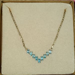 10K Blue Topaz Necklace
